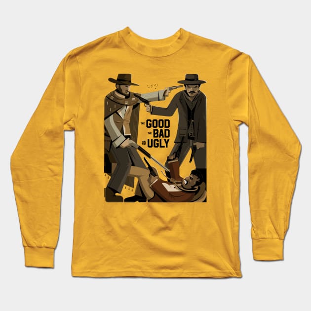 The Good The Bad and The Ugly Long Sleeve T-Shirt by rafaelkoff